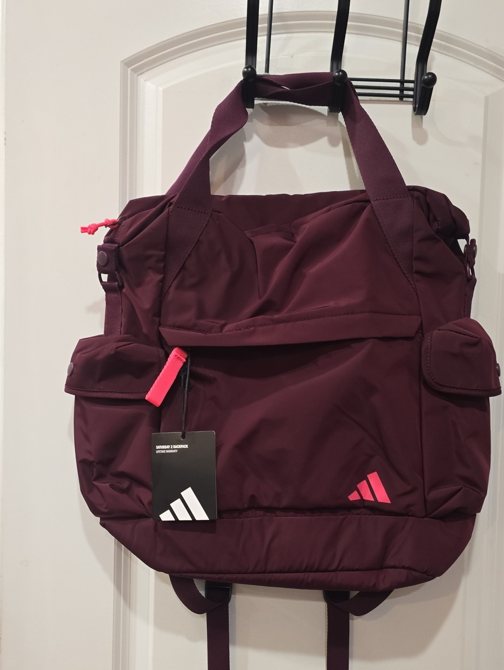 Adidas Saturday 2 Backpack- Burgandy - Picture 7 of 11
